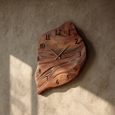 Minimalist Wall Clock Organic Shape Clock For Living Room