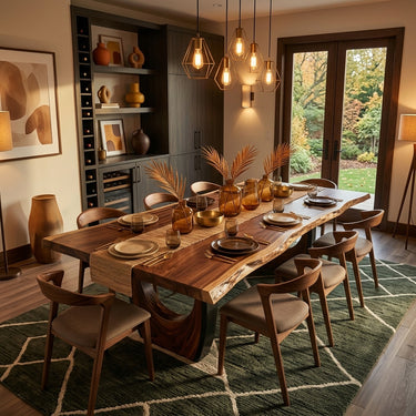 Handcrafted Live Edge Dining Table For Dining Room Decor