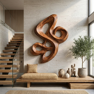 Modern Curved Wall Art For Living Room