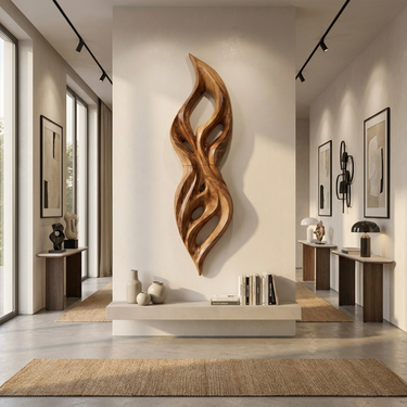 Organic Curved Wall Art For Hallway