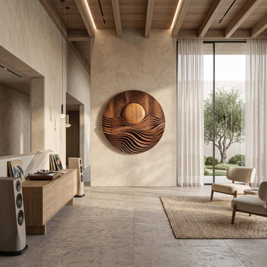 Contemporary Wave Relief Wall Art For Bedroom