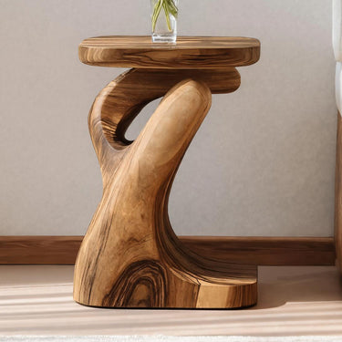 Modern Sculptural Side Table For Living Room Or Bedroom