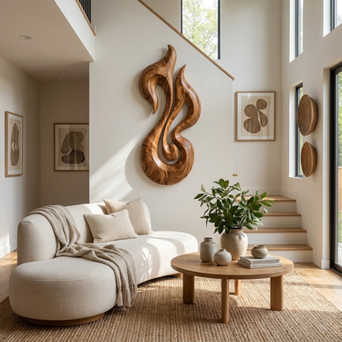 Sculptural Abstract Wall Art For Entryway