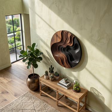 Organic Contour Wall Art For Lounge Interior