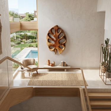 Organic Monstera Wall Sculpture For Lounge Interior