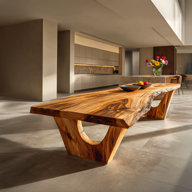 Contemporary Dining Table With Live Edge For Elegant Homes