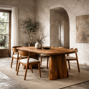 Modern Dining Table With Sculptural Craftsmanship For Dining Room
