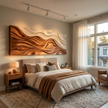 Natural Wood Carved Wall Art For Modern Home Decor