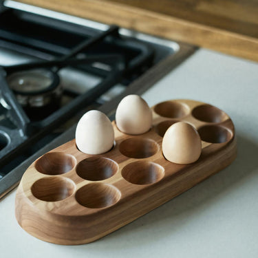 Organic Sculpted Egg Tray For Kitchen Storage Rack