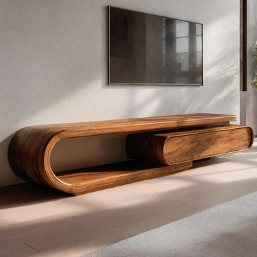 Organic Curved TV Cabinet For Modern Home