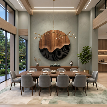 Modern Circular Wave Wall Art For Living Space