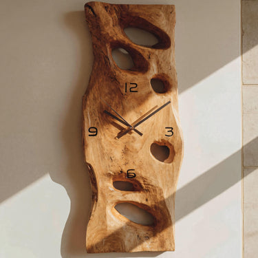 Contemporary Carved Wall Clock For Living Room