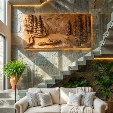 Dolphin Wooden Wall Sculpture For Luxury Coastal Interior Decor