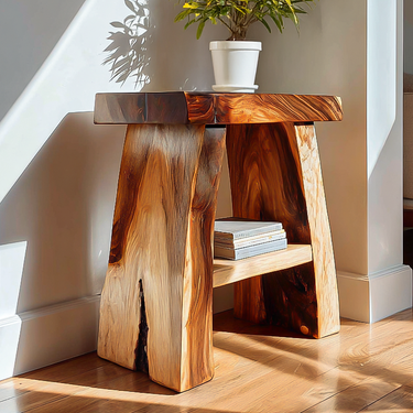 Rustic Handmade Side Table For Living Room