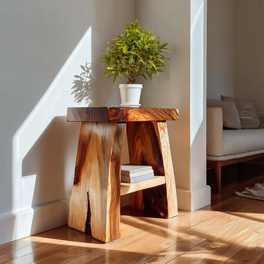 Rustic Handmade Side Table For Living Room