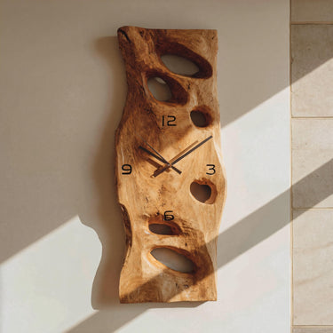Contemporary Carved Wall Clock For Living Room