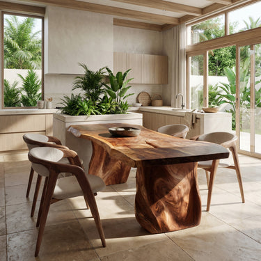Organic Natural Wood Dining Table For Dining Room