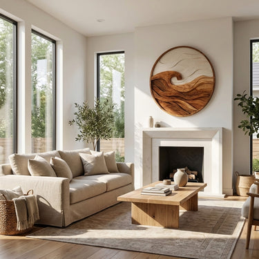 Handcrafted Round Wave Wall Art For Wall Decor