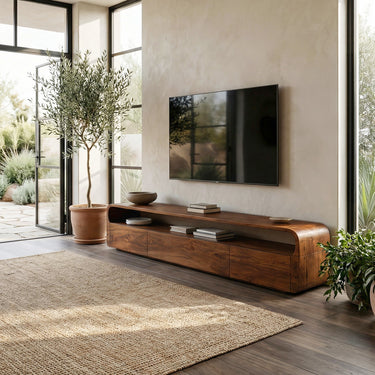 Modern Organic TV Console For Living Room