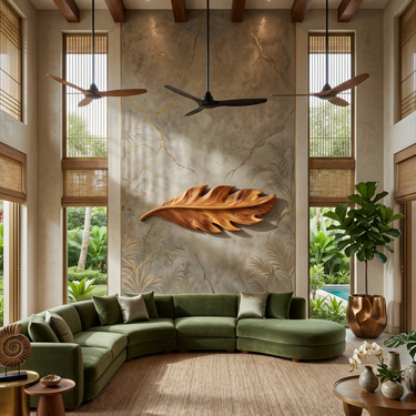 Contemporary Floating Leaf Shelf For Interior Decor