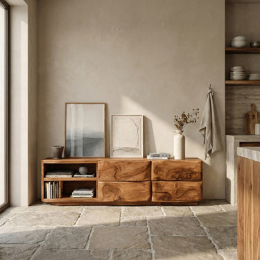 Quiet Luxury Low Sideboard Console For Living Room