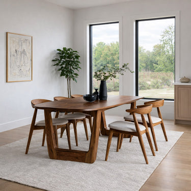 Quiet Luxury Dining Table With Soft Sculptural Edges For Dining Room