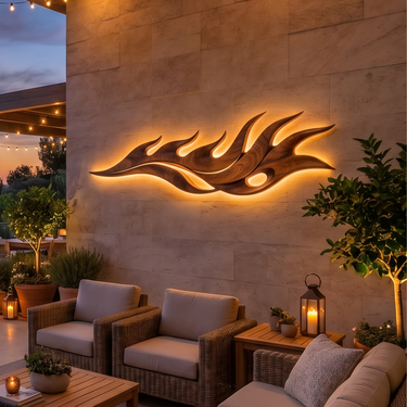 Modern Contour Wall Art Panel For Reading Lounge Area