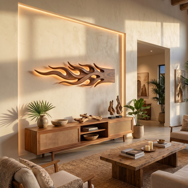 Mid Century Sculptural Wall Decor For Gallery Wall Space