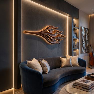 Modern Abstract Wall Art Panel For Grand Foyer Interior