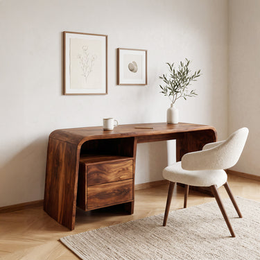Modern Writing Desk With Drawers For Workspace