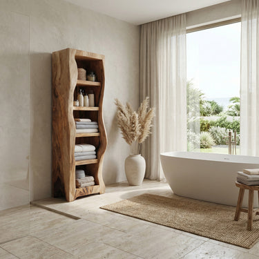 Minimal Wooden Bathroom Storage Cabinet For Bathroom Decor