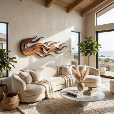 Minimalist Textured Wall Art For Hospitality Interior Space