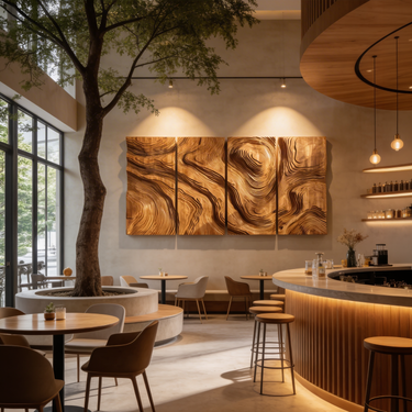 Contemporary Spiral Wood Wall Art For Luxury Living Room Decor