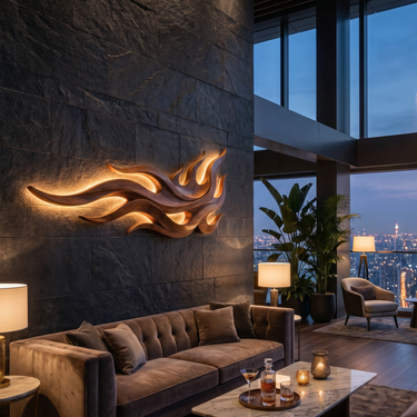 Modern Silhouette Wall Art For Hospitality Lounge Interior