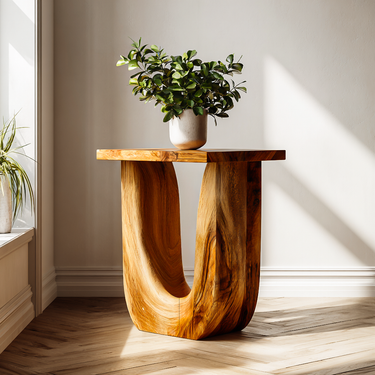 Modern Side Table U Shape Base For Living Room