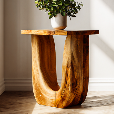 Modern Side Table U Shape Base For Living Room