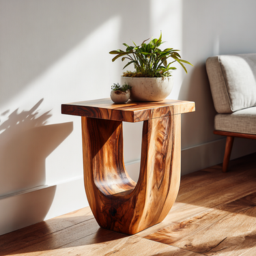 Rustic Modern Side Table For Home Decor