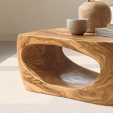 Artistic Carved Coffee Table For Living Room