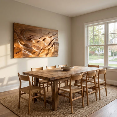 Large Abstract Wood Landscape Wall Art For Wall Decor