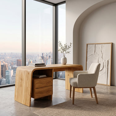 Modern Writing Desk With Drawers For Workspace