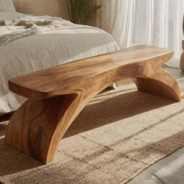 Organic Sculptural Bench For Bedroom Or Living Room