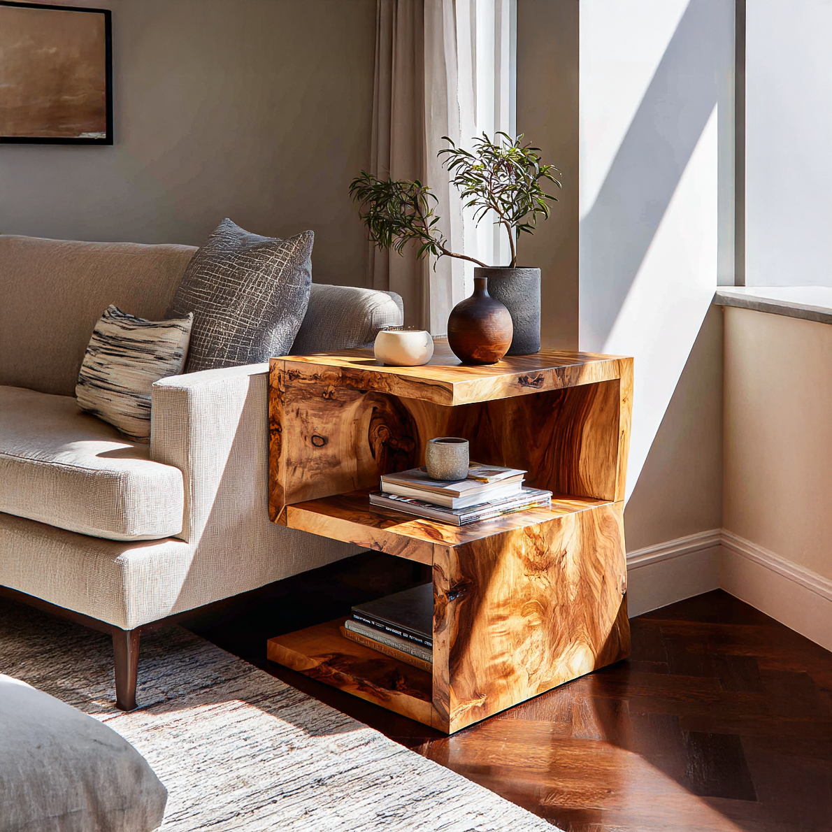 Side Tabletop Design Contemporary Side Table Multi Level Design For Home – Roy Timber
