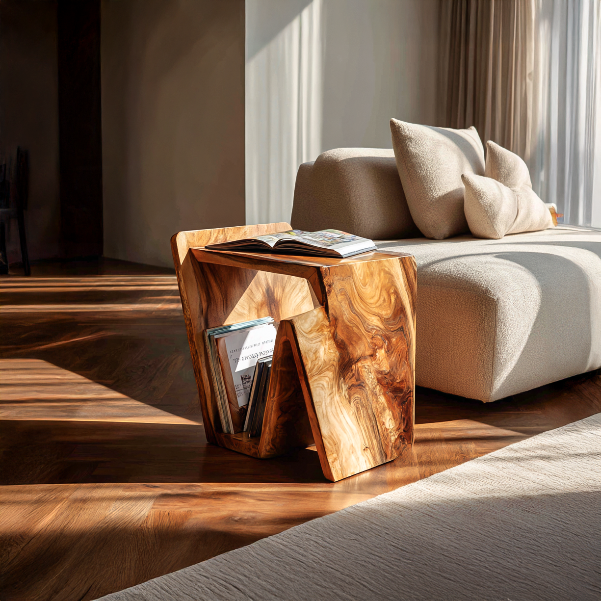 Side Table Bookcase Modern Side Table Integrated Bookshelves For Living Room – Roy Timber