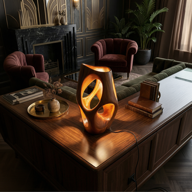 Rustic Decorative Table Lamp Cozy Bedroom Dining Room Corner Space