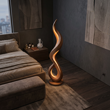 Minimalist Liquid Flow Floor Lamp For Reading Corner