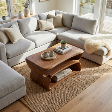 Mid Century Storage Coffee Table Lounge