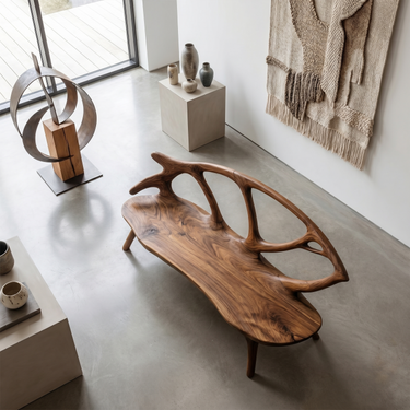 Organic Modern Seating Bench For Lounge