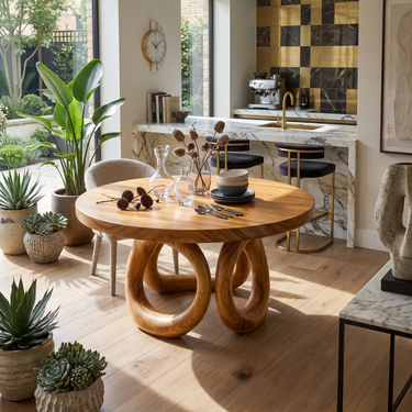 Modern Round Dining Set For Garden Kitchen