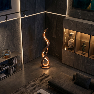 Organic Gentle Wave Floor Lamp For Modern Interior