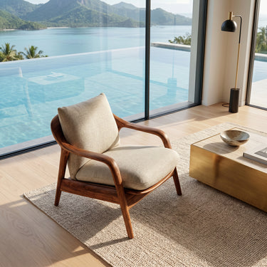 Organic Sculptural Armchair For Luxury Living Room